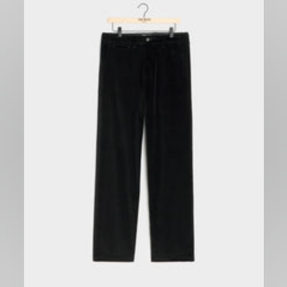 Todd Snyder Italian Relaxed Velvet Trouser in Black